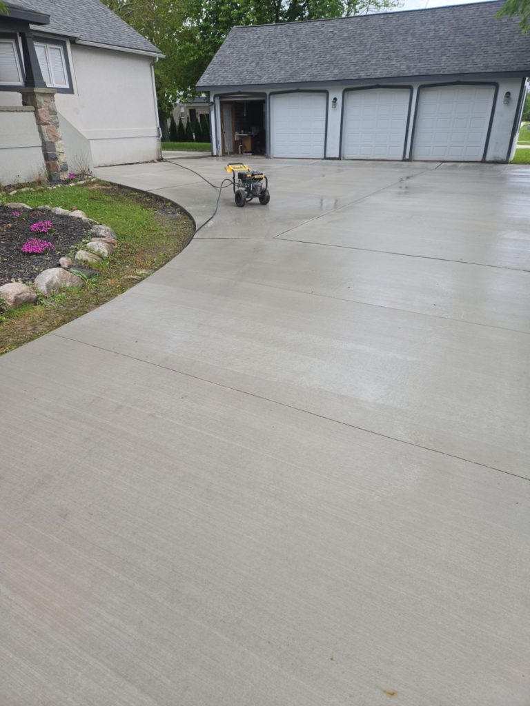 Stunning, smooth concrete driveway project